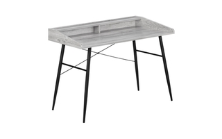 Bureau gris métal noir - 7541