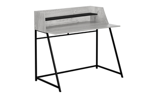 Bureau gris métal noir - 7551