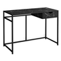 Bureau faux marbre noir métal noir - 7572