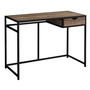 Bureau faux bois brun métal noir - 7574