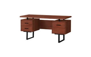 Bureau cerise métal noir - 7626