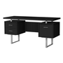 Bureau noir métal argent - 7634