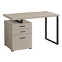 Bureau taupe moderne métal noir face l/r - 7644