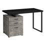 Bureau noir simili-ciment métal noir l/r - 7647