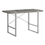 Bureau simili-ciment gris métal argent - 7662