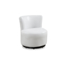 Chaise juvenile pivotante simili-cuir blanc - 8153