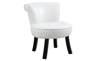 Chaise juvenile simili-cuir blanc - 8155