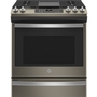 Cuisinière à gaz encastrée 5,6 pi³ avec four à convection autonettoyant GE - JCGS760EPES