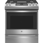 Cuisinière à gaz encastrée 5,6 pi³ avec four à convection autonettoyant GE - JCGS760SPSS