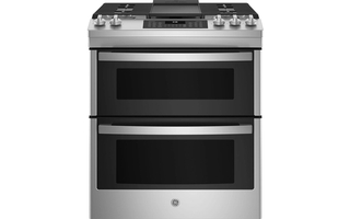 Cuisinière à gaz double four de 30 po avec commandes avant GE - JCGSS86SPSS