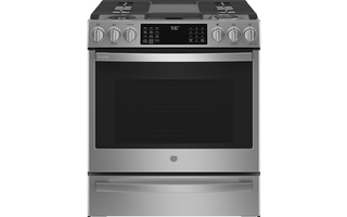 Cuisinière bi-énergie encastrable 30 po avec connexion wifi GE Profile - PC2S930YPFS