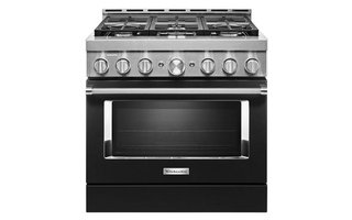 Cuisinière de style commerciale intelligente au gaz 6 brûleurs 36 po KitchenAid - KFGC506JBK